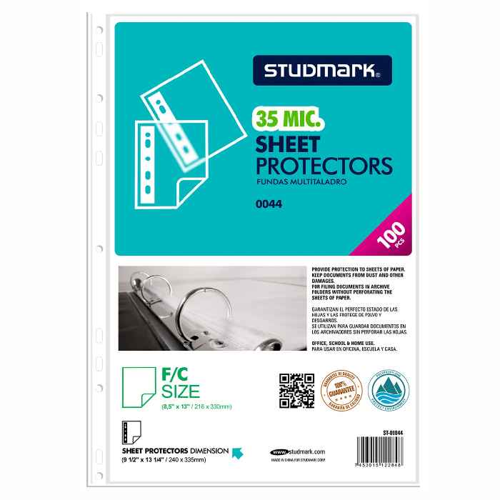 FUNDAS PROTECTORAS OFICIO, 35MIC, 100PZS  