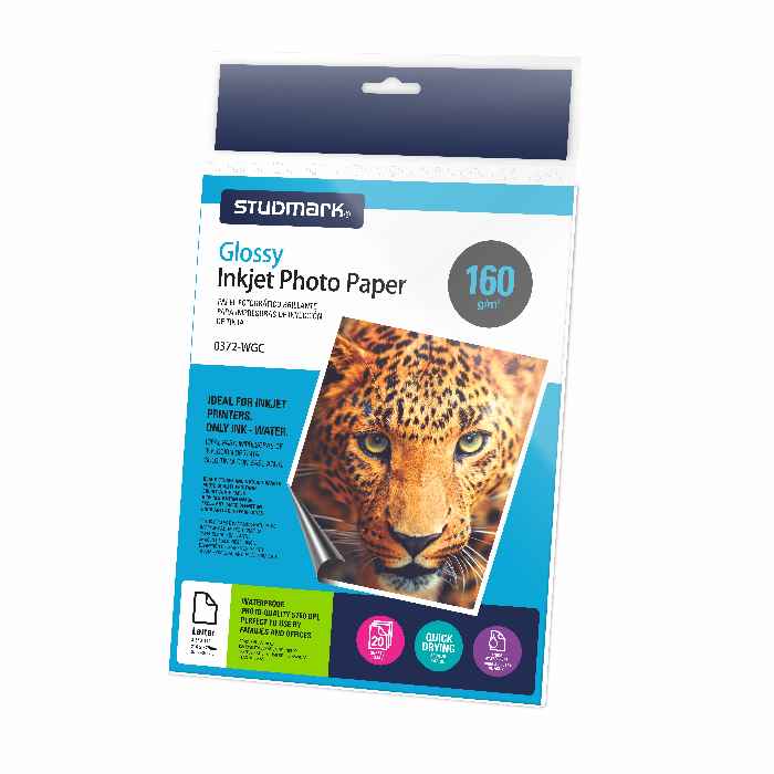 PAPEL FOTO CARTA 160G BRILLANTE 20HJS   