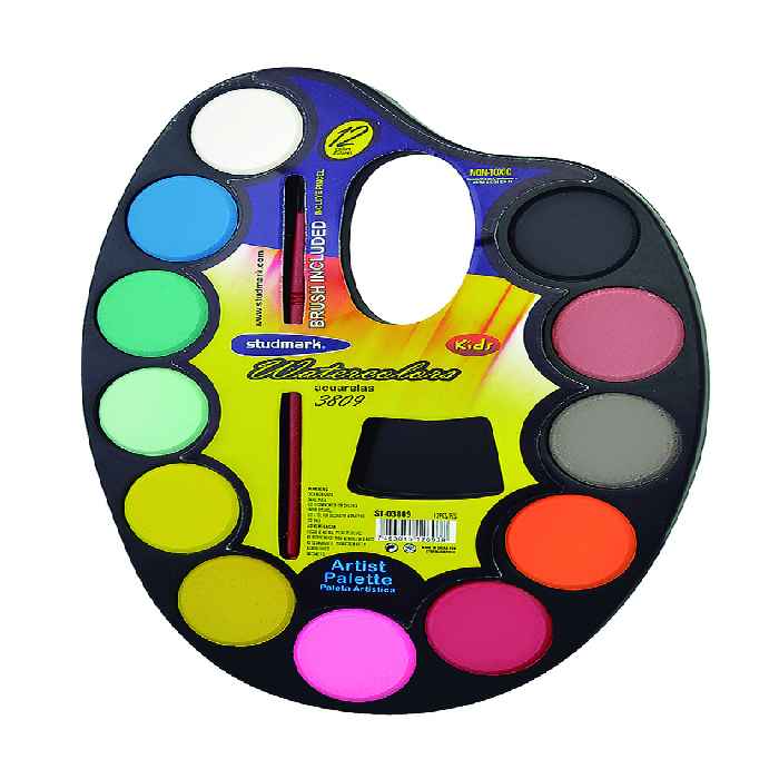 ACUARELA PALETA PEQ X 12 COL 