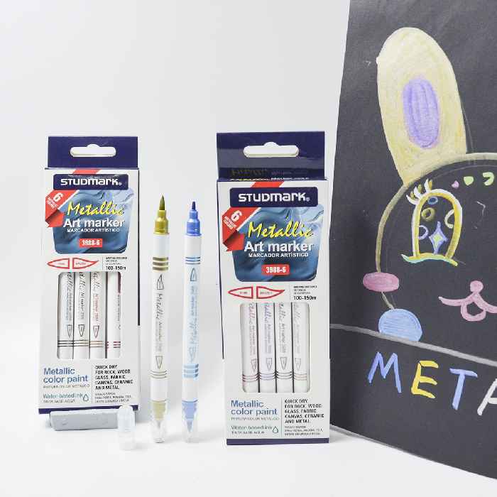 MARCADOR ART FINO-PINCEL TINTA METALICA (6 COLORES)