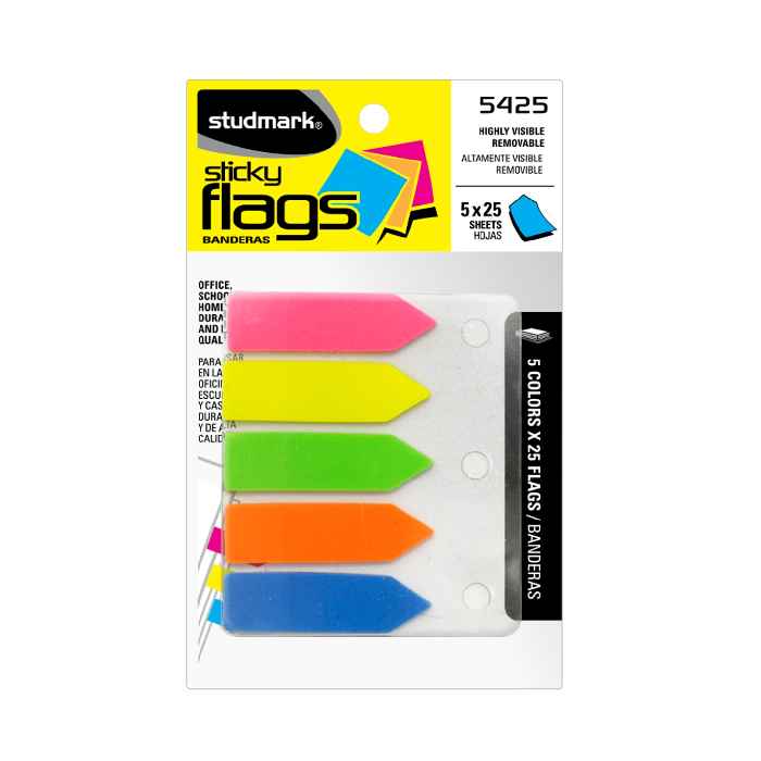 NOTAS BANDERITAS 5 COLORES X 25 HJ