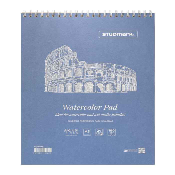 CUADERNO P-ACUARELAS A3 (24HJS) 190G  
